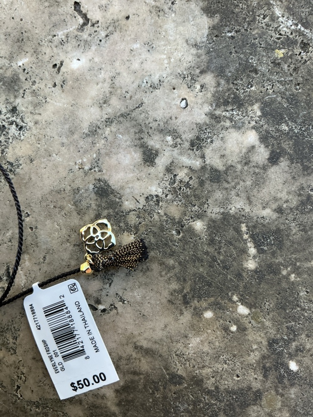 Kendra Scott Everlyne Friendship Bracelet Gold/Black One Size - Picture 11 of 11
